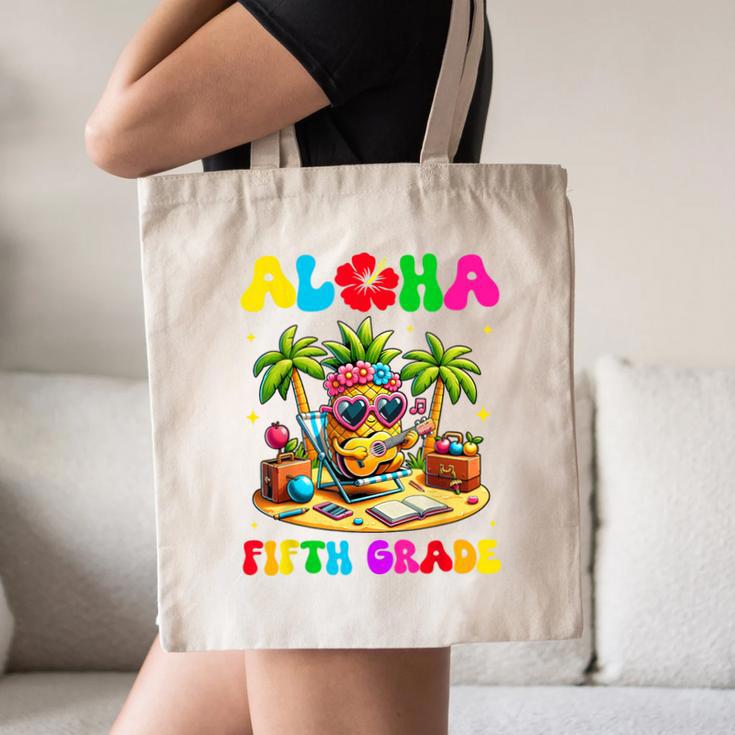 Aloha Fifth Grade Pineapple Hawaii Back To School Kids Girl Canvas Tote Bag Aloha Fifth Grade Pineapple Hawaii Back To School Kids Girl Canvas Tote Bag