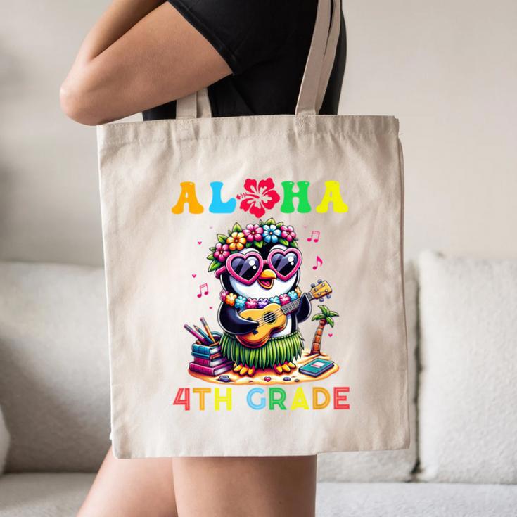 Aloha Fourth Grade Penguin Hawaii Back To School Kids Girl Canvas Tote Bag Aloha Fourth Grade Penguin Hawaii Back To School Kids Girl Canvas Tote Bag