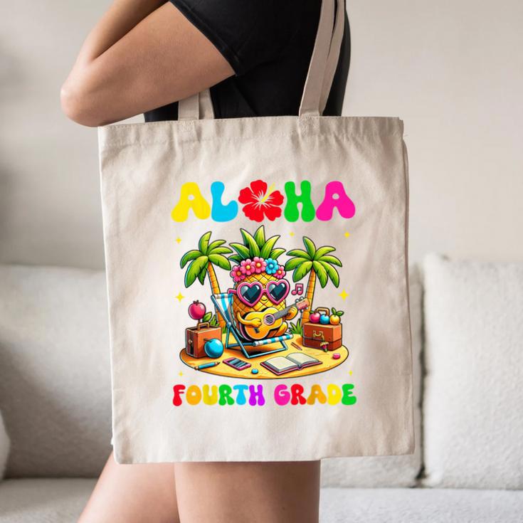 Aloha Fourth Grade Pineapple Hawaii Back To School Kids Girl Canvas Tote Bag Aloha Fourth Grade Pineapple Hawaii Back To School Kids Girl Canvas Tote Bag