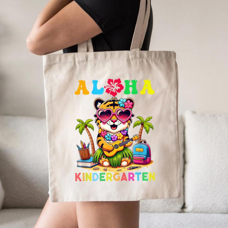 Aloha Kindergarten Tiger Hawaii Back To School Kids Girls Canvas Tote Bag Aloha Kindergarten Tiger Hawaii Back To School Kids Girls Canvas Tote Bag