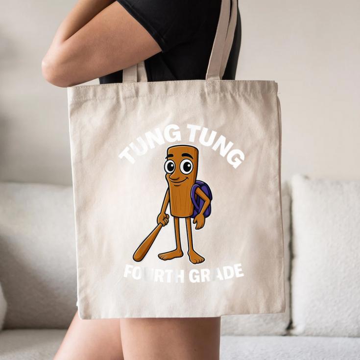 Back To School 4th Grade Italian Brainrot Tung Tung Sahur Canvas Tote Bag Back To School 4th Grade Italian Brainrot Tung Tung Sahur Canvas Tote Bag