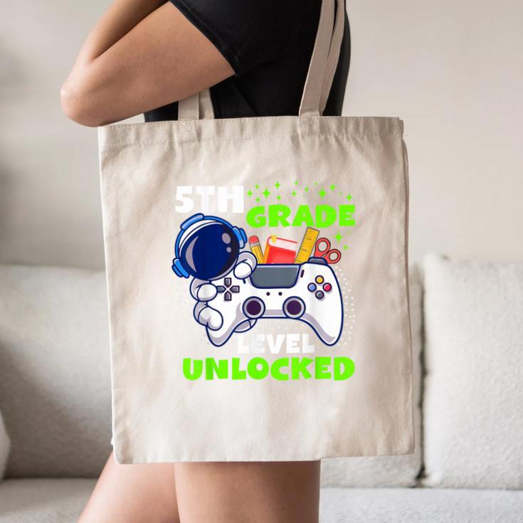 Back To School 5th Grade Level Unlocked Gamer Boys Kids Canvas Tote Bag Back To School 5th Grade Level Unlocked Gamer Boys Kids Canvas Tote Bag