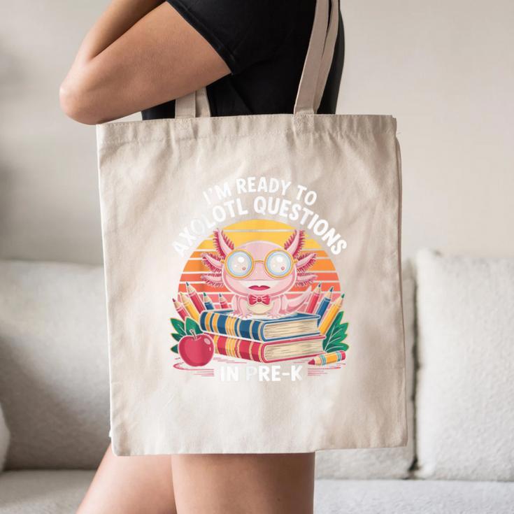 Back To School Axolotl Design For Pre-K Students Canvas Tote Bag Back To School Axolotl Design For Pre-K Students Canvas Tote Bag