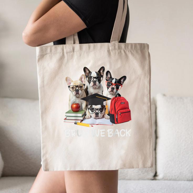Back To School Cute French Bulldog Puppy Dogs Lovers Canvas Tote Bag Back To School Cute French Bulldog Puppy Dogs Lovers Canvas Tote Bag