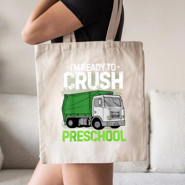 Back To School First Day Of Preschool Garbage Truck Boys Canvas Tote Bag Back To School First Day Of Preschool Garbage Truck Boys Canvas Tote Bag
