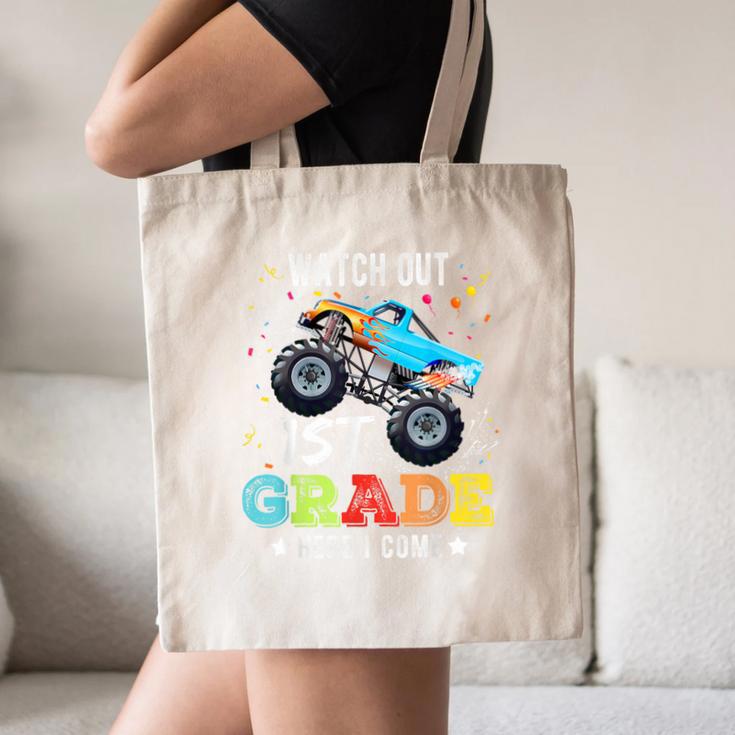 Back To School First Grade Here I Come For Boy Kids Truck Canvas Tote Bag Back To School First Grade Here I Come For Boy Kids Truck Canvas Tote Bag