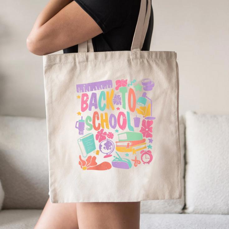 Back To School Fun Supplies Learning Canvas Tote Bag