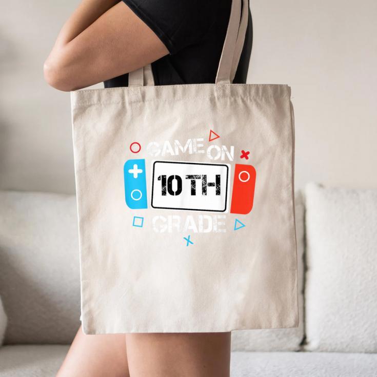 Back To School Game On 10th Grade Gamer Kids Boys Girl Canvas Tote Bag