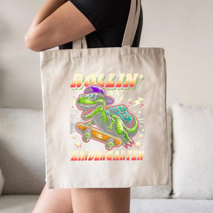 Back To School Kindergarten Dinosaur First Day Of School Boy Canvas Tote Bag