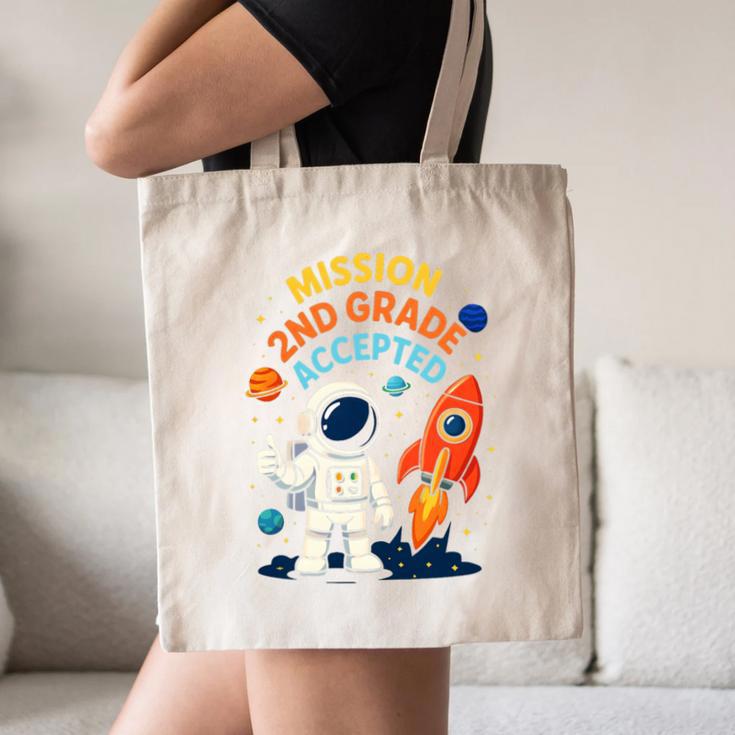 Back To School Mission Second 2nd Grade Accepted Astronaut Premium Tri-Blend Canvas Tote Bag