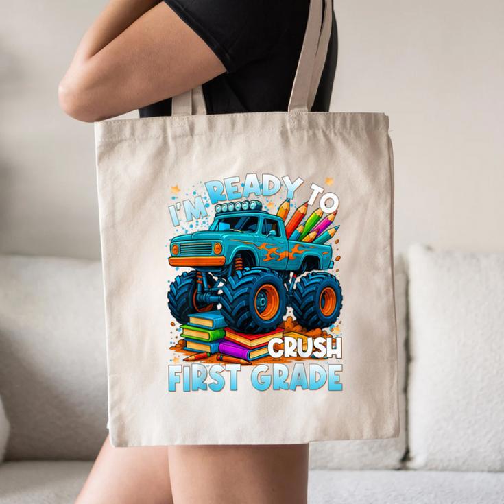 Back To School Ready To Crush 1st Grade Monster Truck Boys Canvas Tote Bag Back To School Ready To Crush 1st Grade Monster Truck Boys Canvas Tote Bag