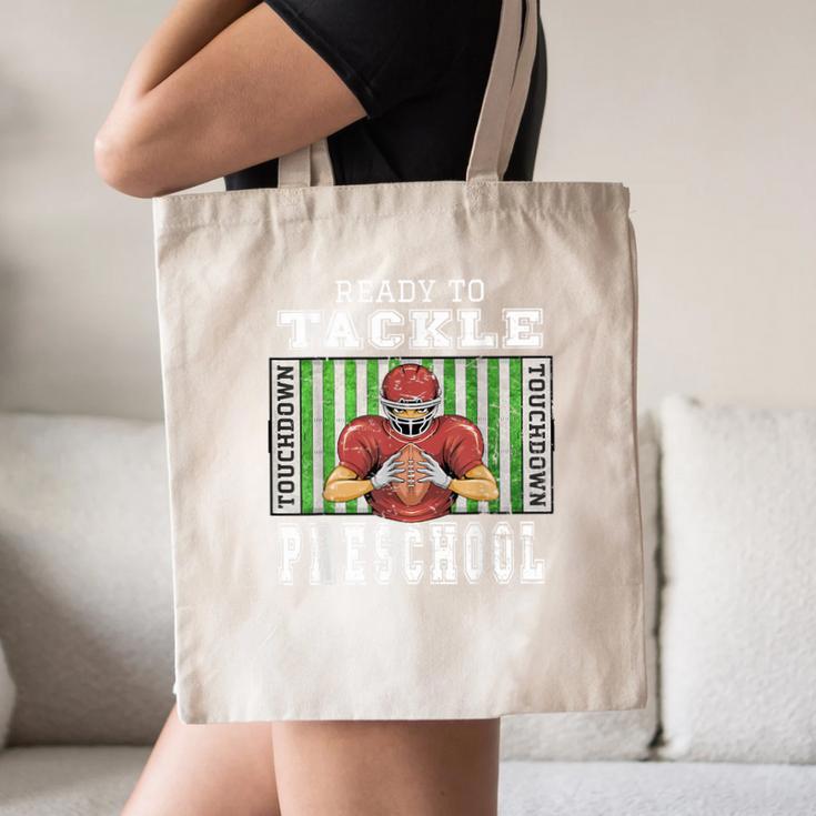 Back To School Ready To Tackle Preschool Football Theme Canvas Tote Bag