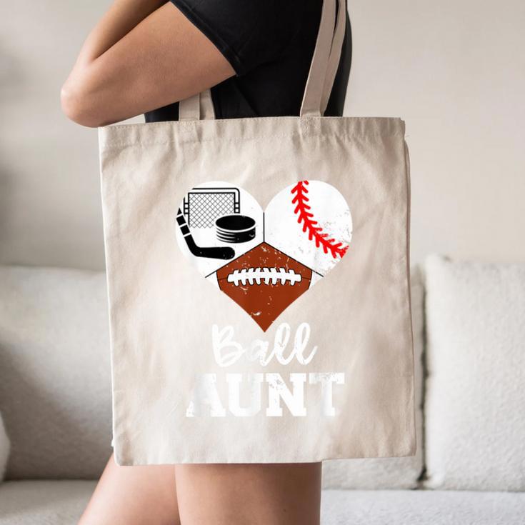Ball Aunt Heart Football Baseball Hockey Game Day Canvas Tote Bag Ball Aunt Heart Football Baseball Hockey Game Day Canvas Tote Bag