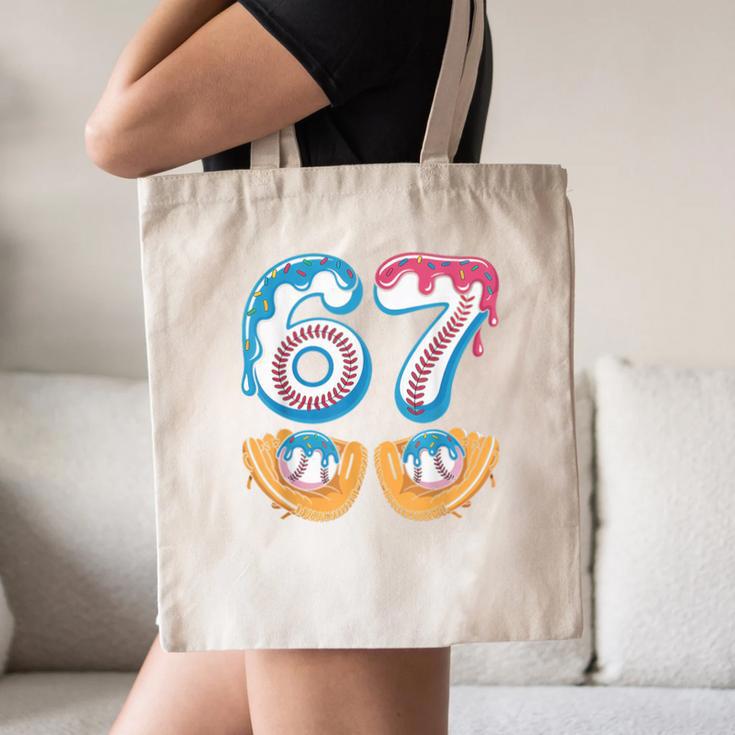 Baseball 67 Ice Cream Drip 67 Meme Player T-Shirt Canvas Tote Bag Baseball 67 Ice Cream Drip 67 Meme Player T-Shirt Canvas Tote Bag
