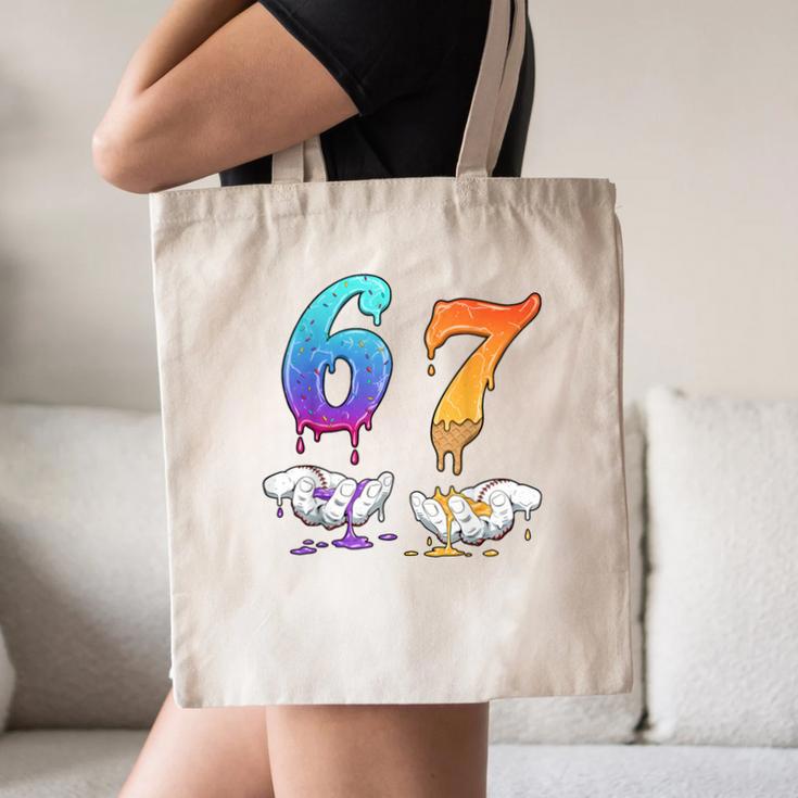 Baseball 67 Ice Cream Drip Six Seven Boys Meme Canvas Tote Bag Baseball 67 Ice Cream Drip Six Seven Boys Meme Canvas Tote Bag