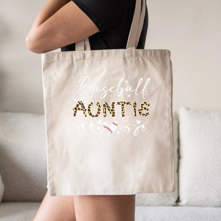 Baseball Auntie Leopard Baseball Heart Canvas Tote Bag Baseball Auntie Leopard Baseball Heart Canvas Tote Bag