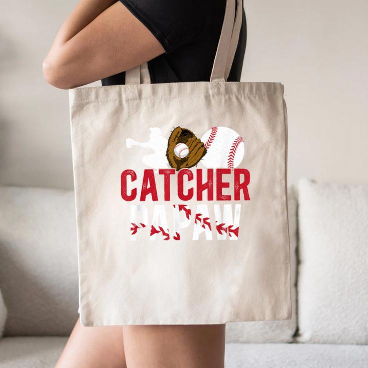 Baseball Catcher Papaw Proud Papaw Of A Baseball Catcher Canvas Tote Bag