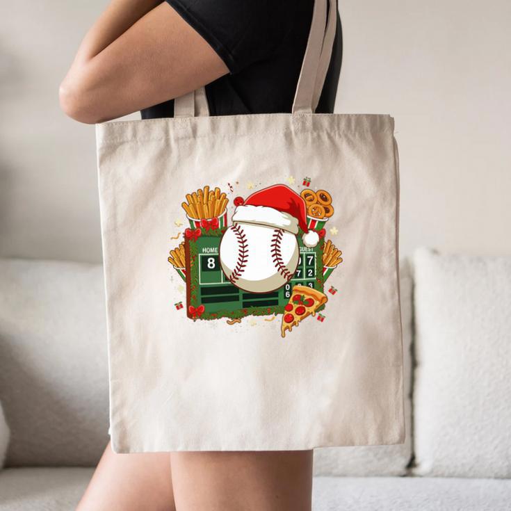 Baseball Christmas Scoreboard Celebration Premium Tri-Blend Canvas Tote Bag