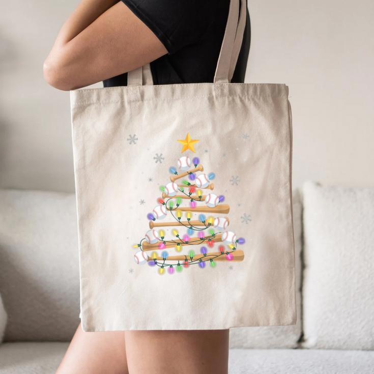 Baseball Christmas Tree Light Xmas Baseball Boys Kids Canvas Tote Bag Baseball Christmas Tree Light Xmas Baseball Boys Kids Canvas Tote Bag