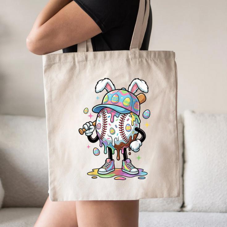 Baseball Drip Ice Cream Apparel Youth Boy Easter Day Canvas Tote Bag Baseball Drip Ice Cream Apparel Youth Boy Easter Day Canvas Tote Bag