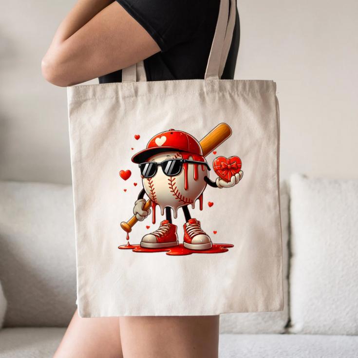 Baseball Drip Ice Cream Apparel Youth Boy Valentine Canvas Tote Bag Baseball Drip Ice Cream Apparel Youth Boy Valentine Canvas Tote Bag