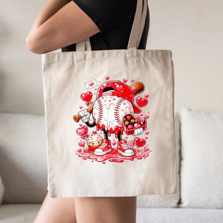 Baseball Drip Ice Cream Boys Kids Youth Valentines Canvas Tote Bag