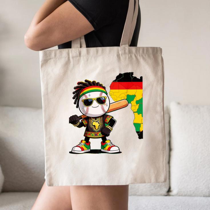 Baseball Drip Ice Cream Boys Youth Kids History Month Canvas Tote Bag