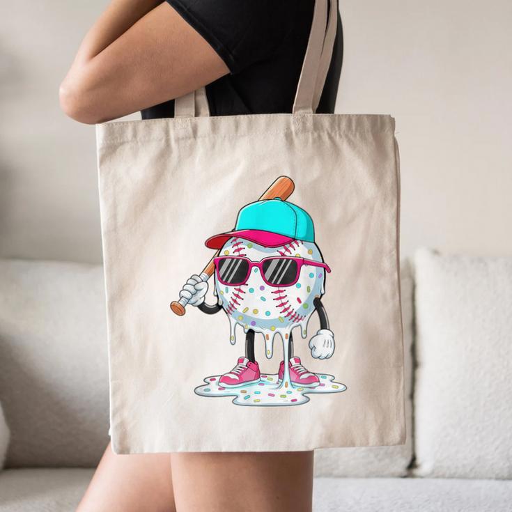 Baseball Drip Ice Cream Lifestyle Sprinkless Boy Kid Canvas Tote Bag Baseball Drip Ice Cream Lifestyle Sprinkless Boy Kid Canvas Tote Bag