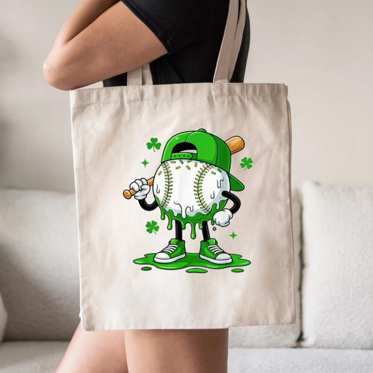 Baseball Drip Icecream Apparel Youth Boy St Patrick's Day Canvas Tote Bag