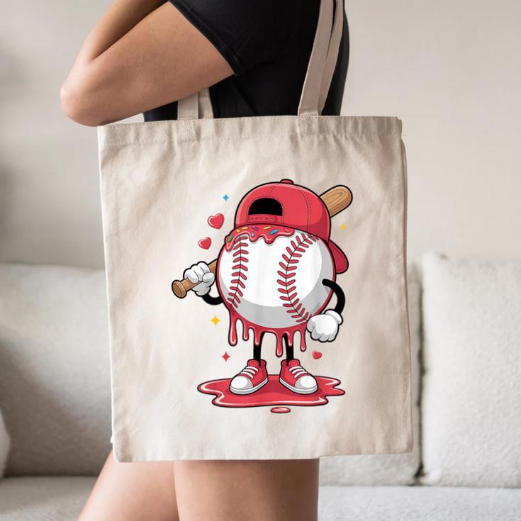 Baseball Drip Icecream Boy Kids Valentine Canvas Tote Bag Baseball Drip Icecream Boy Kids Valentine Canvas Tote Bag