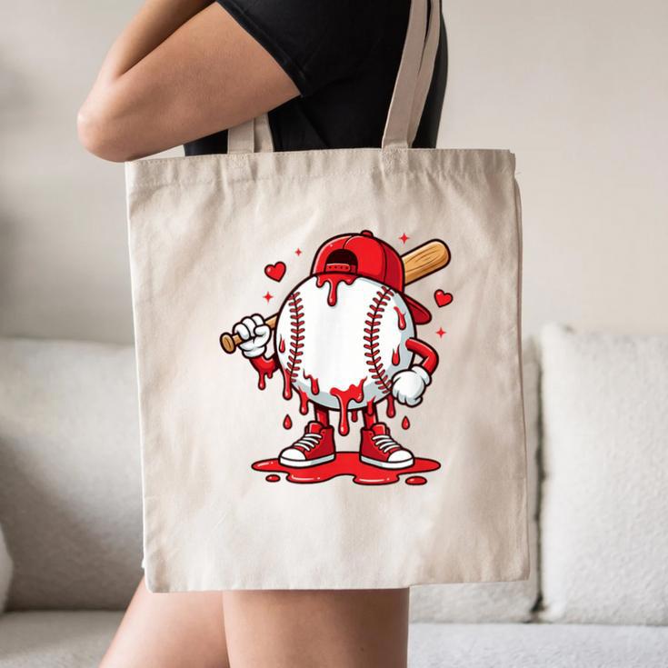 Baseball Drip Icecream Men Boy Valentine Canvas Tote Bag Baseball Drip Icecream Men Boy Valentine Canvas Tote Bag
