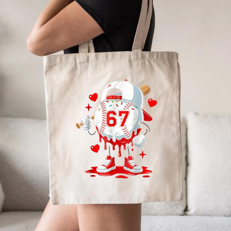 Baseball Drip Icecream Valentine 67 Meme Tees Men Youth Boys Canvas Tote Bag Baseball Drip Icecream Valentine 67 Meme Tees Men Youth Boys Canvas Tote Bag