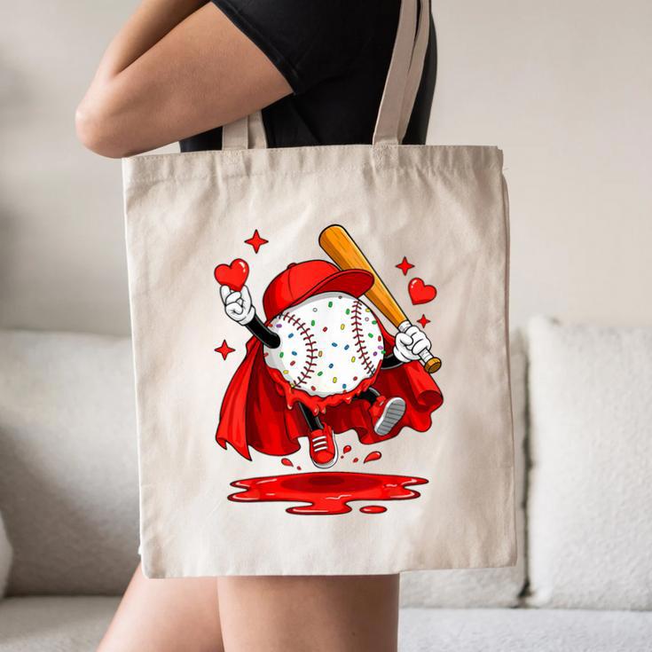 Baseball Drip Icecream Youth Boy Valentine Canvas Tote Bag