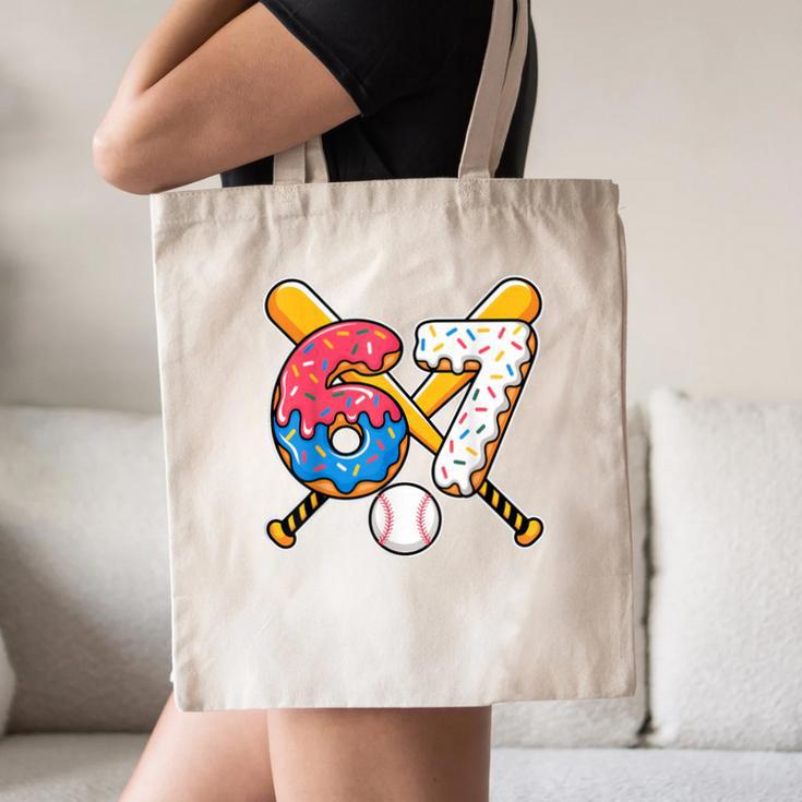 Baseball Drip Number 67 Player 67th Birthday Meme Canvas Tote Bag