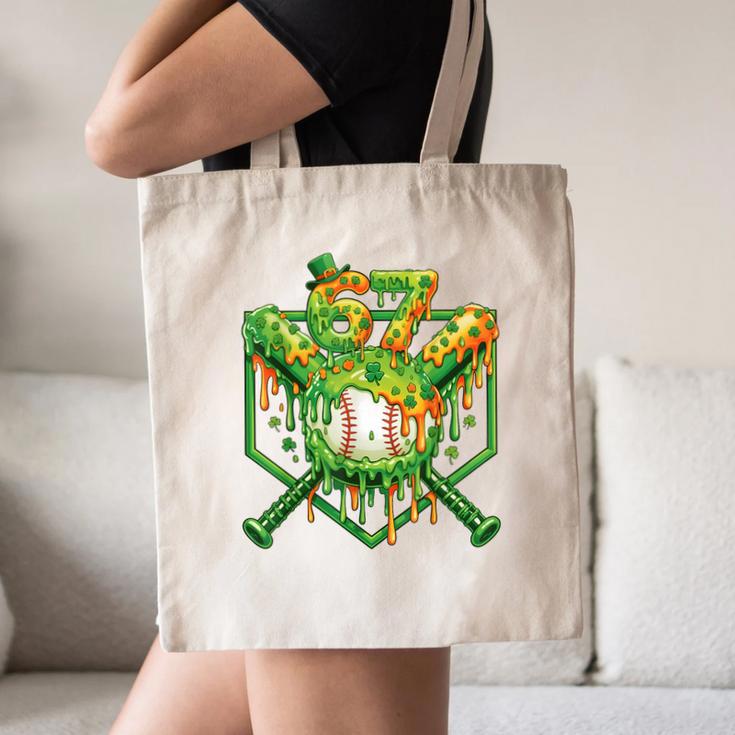Baseball Drip St Patricks Day Boys Baseball St Patricks Day Canvas Tote Bag