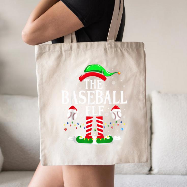 The Baseball Elf Christmas Sport Lovers Xmas Elf Canvas Tote Bag