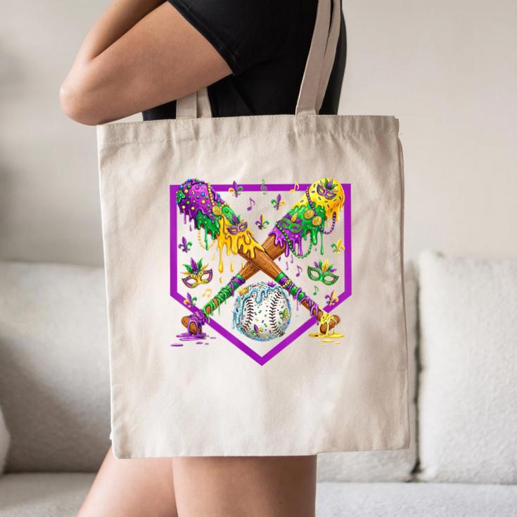 Baseball Ice Cream Drip Boys Mardi Gras Carnival Party Mask Canvas Tote Bag Baseball Ice Cream Drip Boys Mardi Gras Carnival Party Mask Canvas Tote Bag