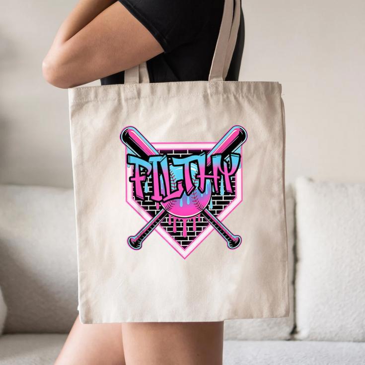 Baseball Ice Cream Drip Pitcher Filthy Canvas Tote Bag Baseball Ice Cream Drip Pitcher Filthy Canvas Tote Bag