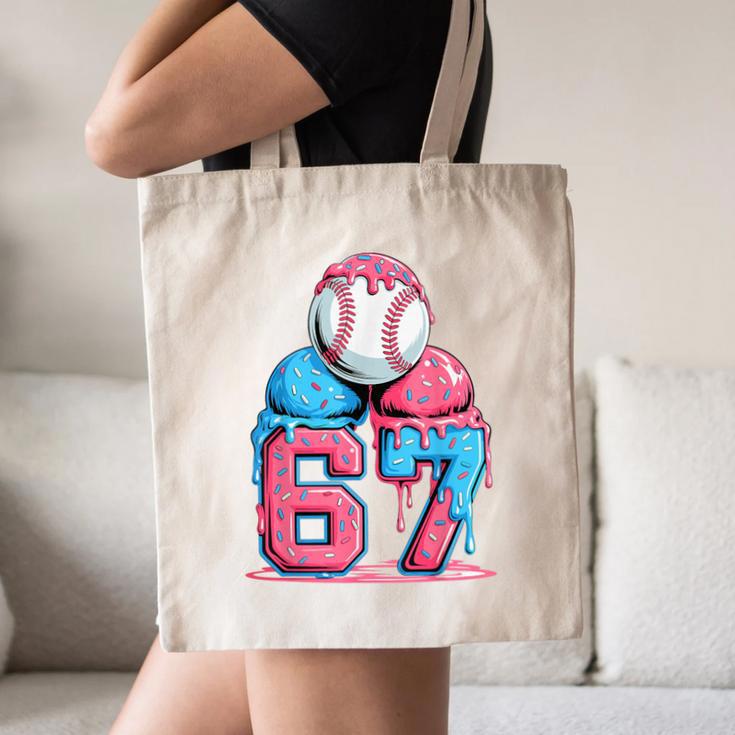 Baseball Ice Cream Drip Six Seven Gen Alpha Meme 67 Canvas Tote Bag Baseball Ice Cream Drip Six Seven Gen Alpha Meme 67 Canvas Tote Bag