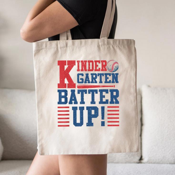 Baseball Kindergarten Back To School Kindergarten Batter Up Canvas Tote Bag