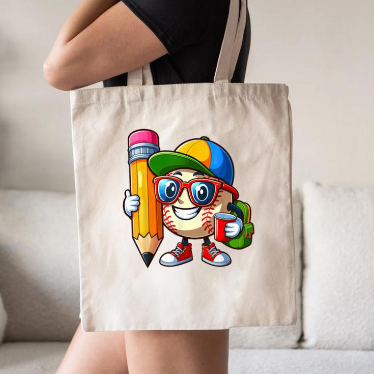 Baseball Lovers Pencil Back To School Kids Boys Girls Canvas Tote Bag Baseball Lovers Pencil Back To School Kids Boys Girls Canvas Tote Bag
