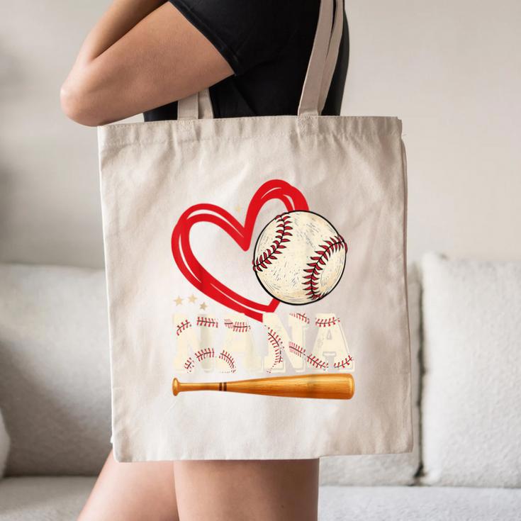 Baseball Nana Baseball Heart Family Matching Canvas Tote Bag