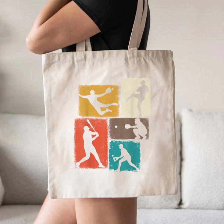 Baseball Player Collage Men Kids Coach Youth Boys Canvas Tote Bag