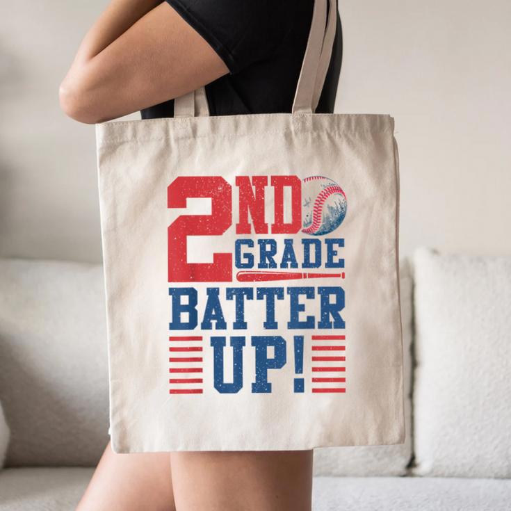 Baseball Second Grade Back To School 2nd Grade Batter Up Canvas Tote Bag