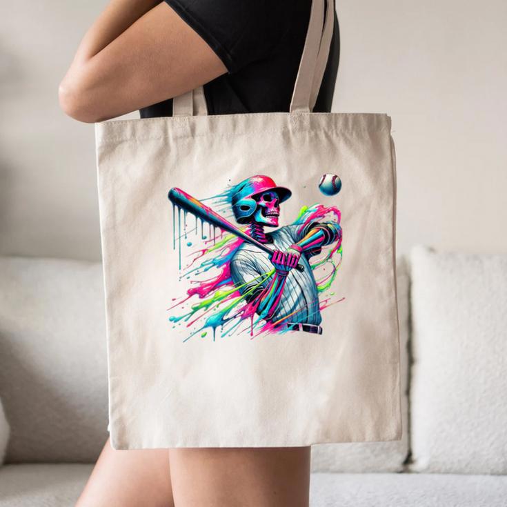Baseball Skeleton Ice Cream Drip Baseball Boys Youth Canvas Tote Bag Baseball Skeleton Ice Cream Drip Baseball Boys Youth Canvas Tote Bag