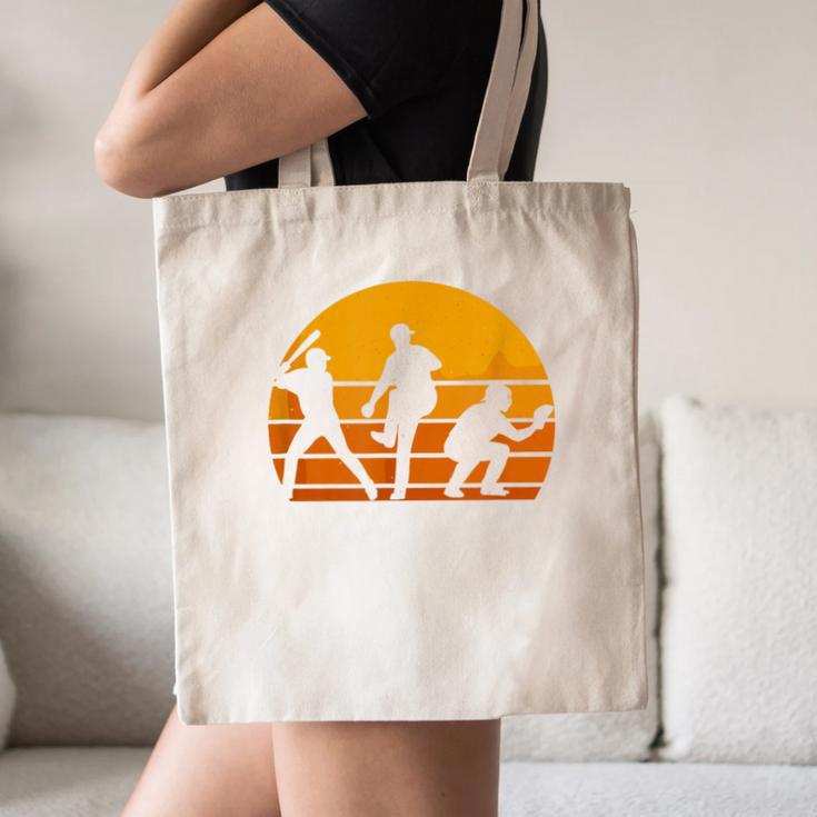 Baseball Tee Sunset Silhouette Players Men Women Kids Canvas Tote Bag Baseball Tee Sunset Silhouette Players Men Women Kids Canvas Tote Bag