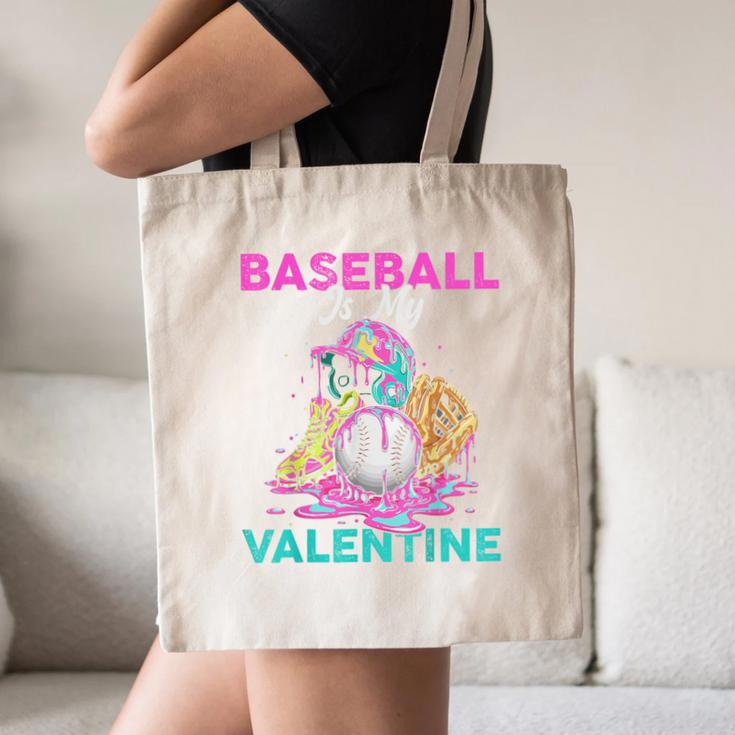 Baseball Is My Valentine Ice Cream Drip Crossed Bats Sport Canvas Tote Bag Baseball Is My Valentine Ice Cream Drip Crossed Bats Sport Canvas Tote Bag