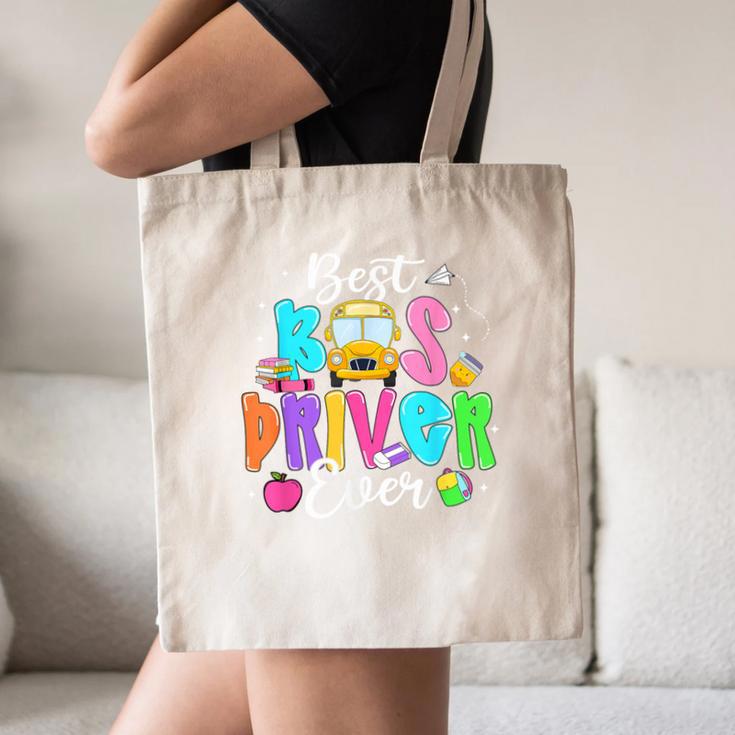 Best Bus Driver Ever Back To School Canvas Tote Bag