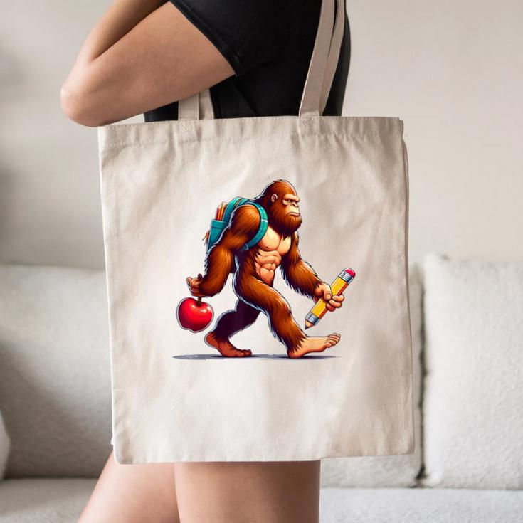 Bigfoot Lovers Pencil Back To School Kids Boys Girls Canvas Tote Bag Bigfoot Lovers Pencil Back To School Kids Boys Girls Canvas Tote Bag