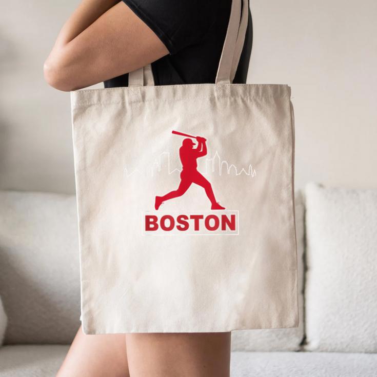 Boston Lovers Skyline Retro Baseball Heartbeat Men Women Canvas Tote Bag Boston Lovers Skyline Retro Baseball Heartbeat Men Women Canvas Tote Bag